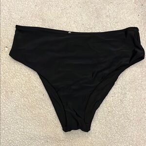 Aerie Black High-Cut Bikini Bottom